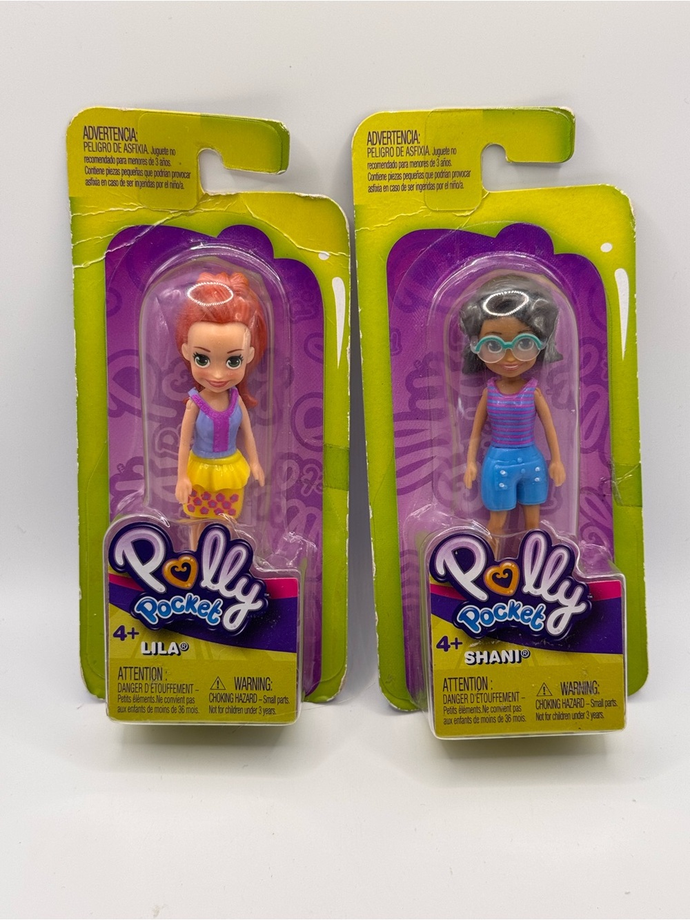 Set of 2 NIB 2018 Polly Pocket Dolls (Lila and Shani)